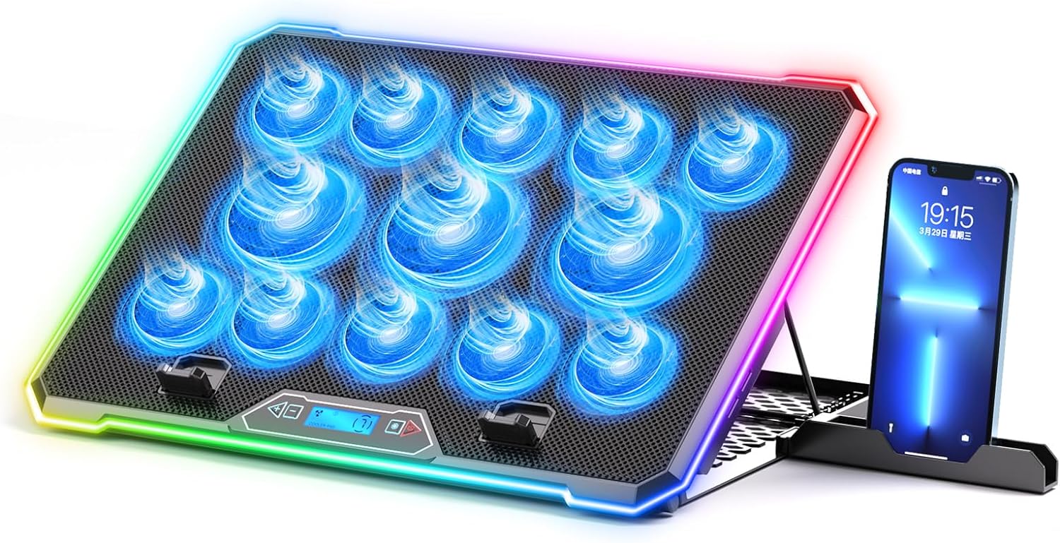 كمبيوتر محمول RGB وسادة تبريد  - مراجعة Cooling Stand Tablet وسعره