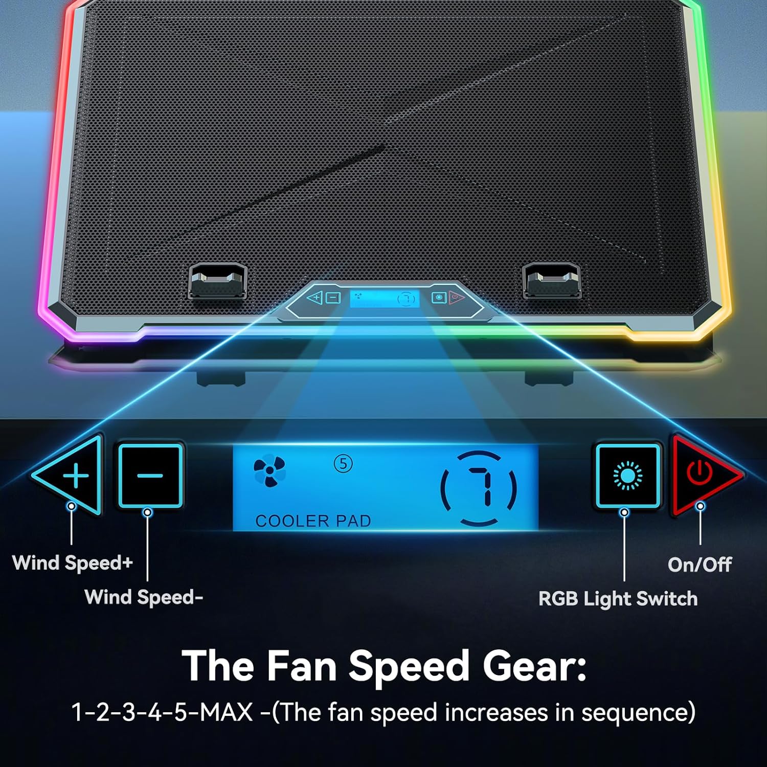 كمبيوتر محمول RGB وسادة تبريد  - مراجعة Cooling Stand Tablet وسعره