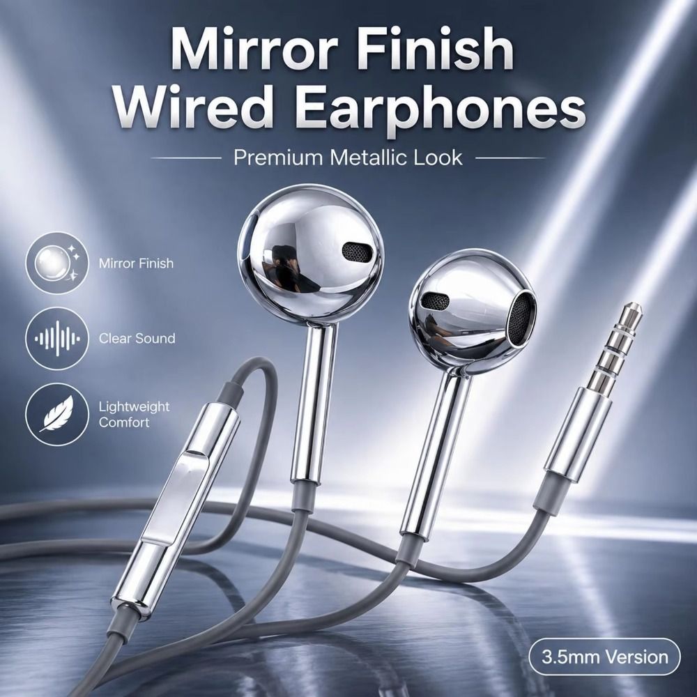 سماعات أذن سلكية بتشطيب معدني، - مراجعة Wired Earphone Lightning وسعره